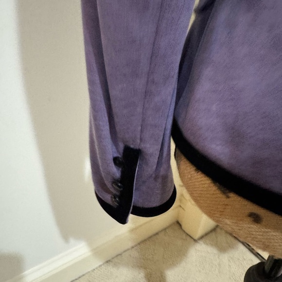 Vintage Ungaro Purple Jacket with Black Accents size 12 - Picture 5 of 11